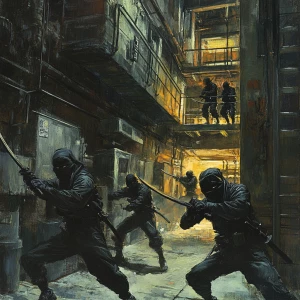 hadow gave the signal, and the ninjas sprang into action. Using...