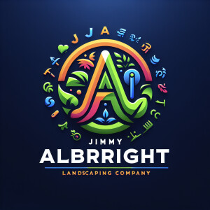 a logo with the letters, JAL jimmy Albrights landscaping company
