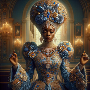 Create an illustration that embodies spirituality and a deep con...