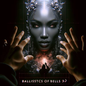 Design a rap album cover for "Ballistics of bells ґ"
" by Dark M...