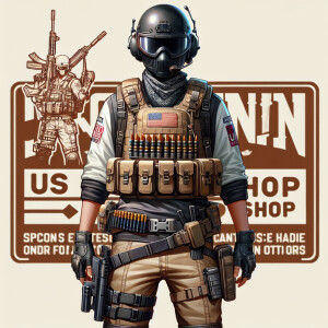 Игрок один в один из игры PUBG и надписью RONIN US SHOP