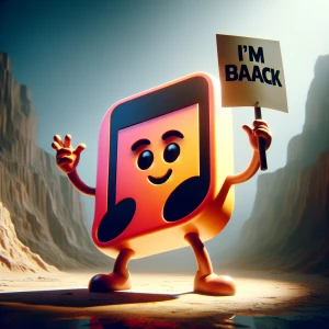 "In a surreal landscape, an anthropomorphic TikTok logo comes to...