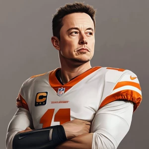 Elon Musk NFL player, gta art style