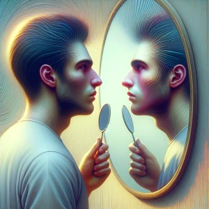 I saw you in the mirror, but it wasn’t your face.