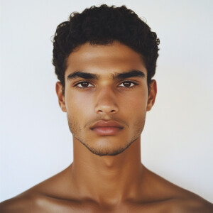 Create an image of a 22-year-old man from the West Sahara region...