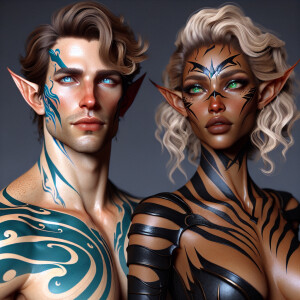 A tall elven man with a soft and angelic but masculine face, elf...