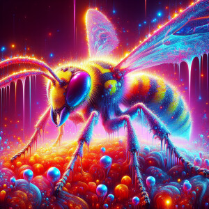 eye-catching, hyper-surrealism, neon glowing, bio-illuminated, r...