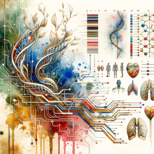 The golden ratio, Minimalist art Circuit, boards, circuitry, diagrams Cellular structures, DNA, circuit boards, colorful wires,  asian and Egyptian  graffiti, lie detector graphs, cardio printout, branches Bones painterly background rust