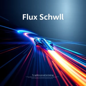 Design a sleek and futuristic template cover for 'Flux Schnell,'...