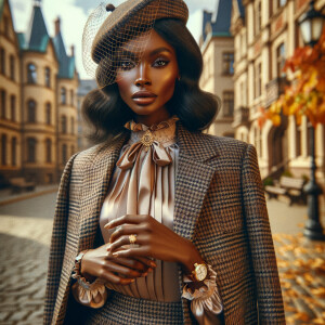 Create a digitally rendered image that depicts an African Americ...