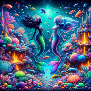 couple mermaid
