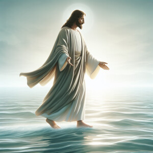 Jesucristo caminando sobre el agua