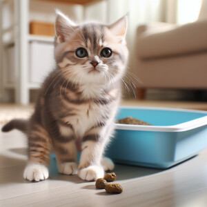 Котик какает