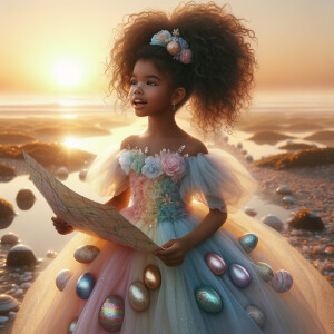 Envision a digital illustration depicting a joyful African Ameri...