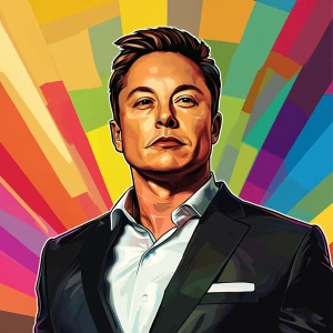 Elon Musk in GTA art style — — in the style of a Grand Theft Au...
