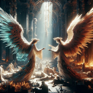 Angels meet you where you are , ultra-detailed, ultra-realistic,...