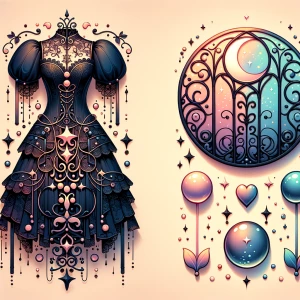 Design a magical, abstract logo for a brand called “Three Cute T...