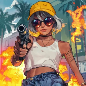 young, rebellious gta-style character. The character should have...