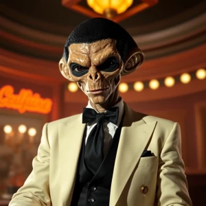 Generate an image of an extraterrestrial character styled after...