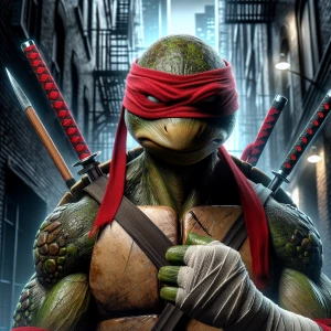 Ninja turtle Rafael mean Muggin