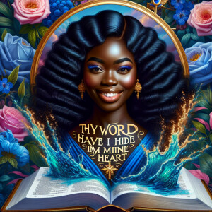 Create an image of an ultra-light-skinned African-American woman...