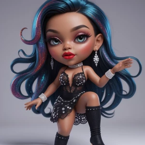 Create a Chibi-style avatar with an exaggerated head-to-body rat...