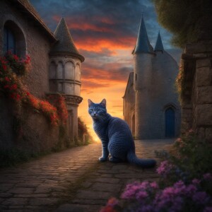 Traveling in old Europe, a quaint countryside village unfolds be...