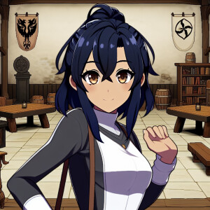 Wendy Marvell from “Fairy Tail” as a young adult, hot, dark blue...