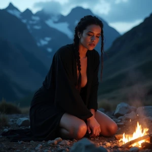 A cinematic twilight scene featuring Dahlia Valentina (DahliaVal...