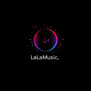 Create a logo for "LaLaMusic," an AI music creation service, tha...