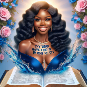 Create an image of an ultra-light-skinned African-American woman...