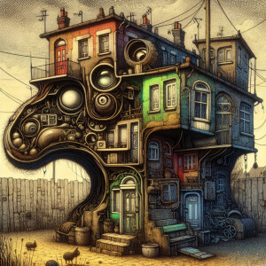 a photo of a something combined with a live being or object whic...