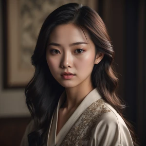 Masterpiece Photo of a stunning 26yo Asian female, photorealisti...