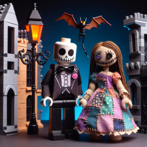 Lego Jack and sally from nightmare before Christmas