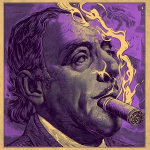 Hundred dollar bill w tobacco rolled and a flame blowing 100 %....