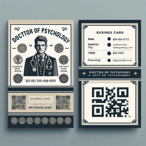 Bizcard layout design for doctor of psychology.
Doublesided. Qr-...