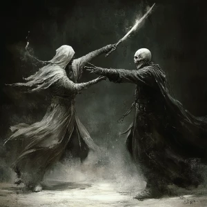 dart waider fights with Volan de Mort