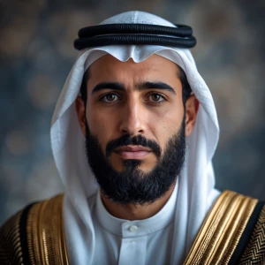 Photography, look to the front, middle eastern man