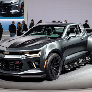 2020 camaro with front end of a Camaro and the back end of a tru...