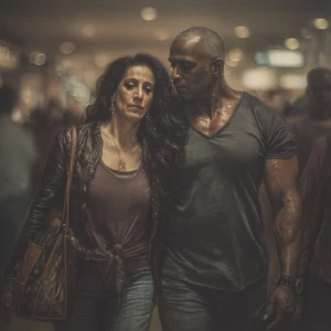 Hyperrealism photo art.a  indian criminal sweaty muscular beefy...