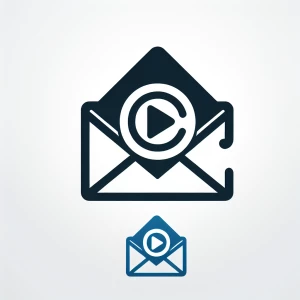 Design a logo for "Video Email Signature" featuring an envelope...