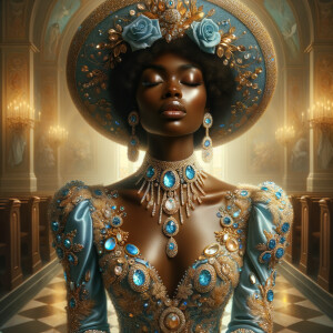 Create an illustration that embodies spirituality and a deep con...