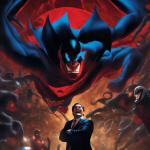 Create an 3d animated scene featuring two iconic characters in a...