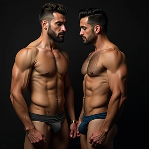 Carloss y Ramón tienen un cuerpo velludo y musculoso y ese miem...