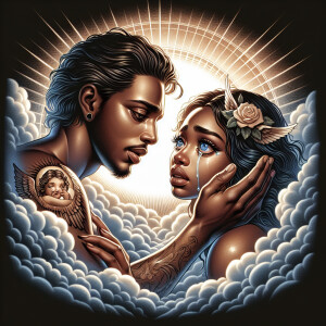 Ensure that the image distinctly represents both Jesus Christ an...