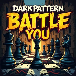 Design an album cover for a hip-hop track called "Dark Pattern B...