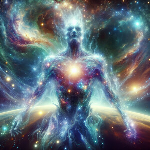 Cosmic god,human like,stars