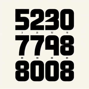 Create an image with numbers as shown as below with out any mist...