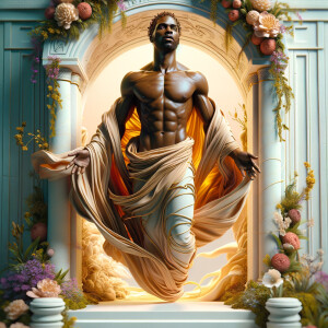 ultra 3-D realistic, perfect anatomy, perfect proportions, afric...