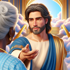 Create a 3-D Realistic image of a handsome African-American Jesu...